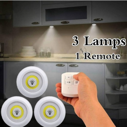 Lámparas LED Inalámbricas con Control Remoto – Pack de 3 Luces para tu Hogar