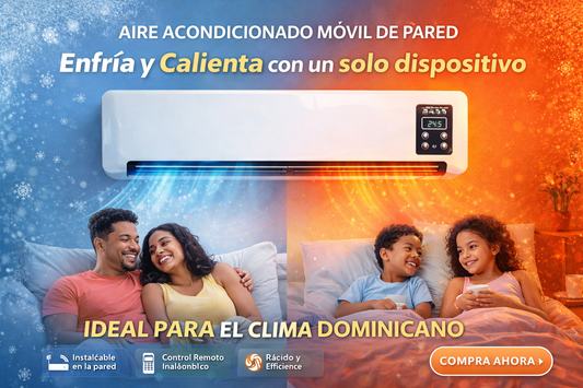 Mini Aire Acondicionado de Pared 2 en 1 – Frescura y Confort Todo el Año