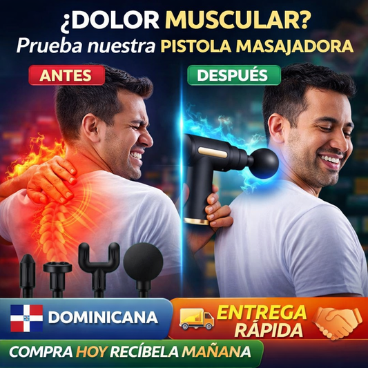 🔥 Pistola Masajeadora Profesional – Alivio Instantáneo en Casa 💪