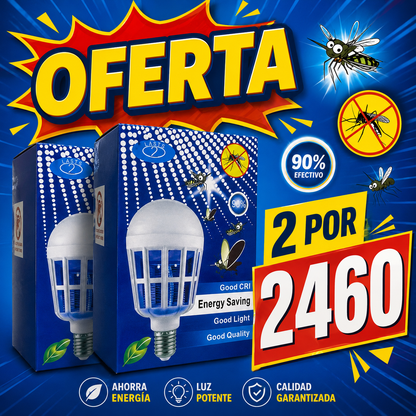 Lámpara Mata Mosquitos LED 2 en 1 ⚡🦟