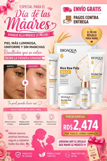 ✨ Combo Aclarante BIOAQUA Rice Raw Pulp ✨