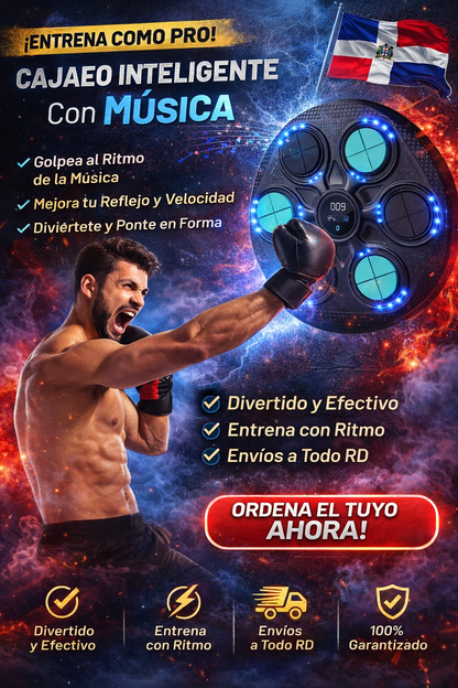 Máquina de Boxeo Inteligente con Música – Entrena, Diviértete y Mejora tus Reflejos
