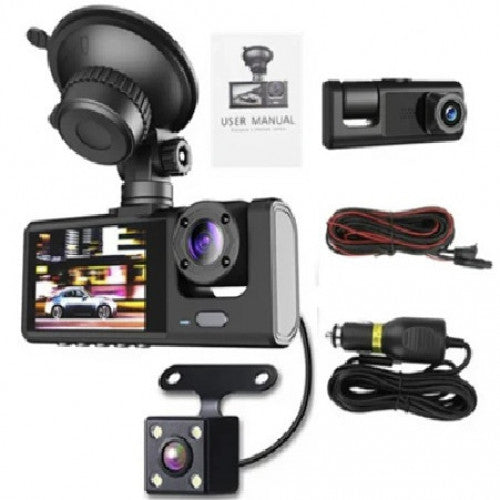 Cámara Dash Cam Doble para Auto – Seguridad Total con Grabación Delantera y Trasera