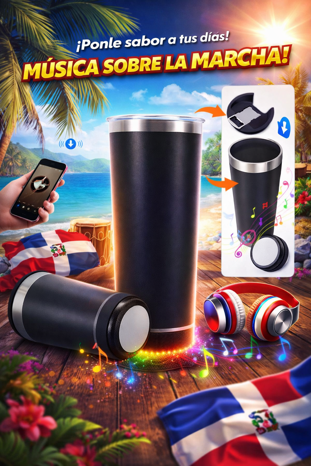 Vaso con Bocina Bluetooth – Música y Estilo Donde Quiera que Vayas