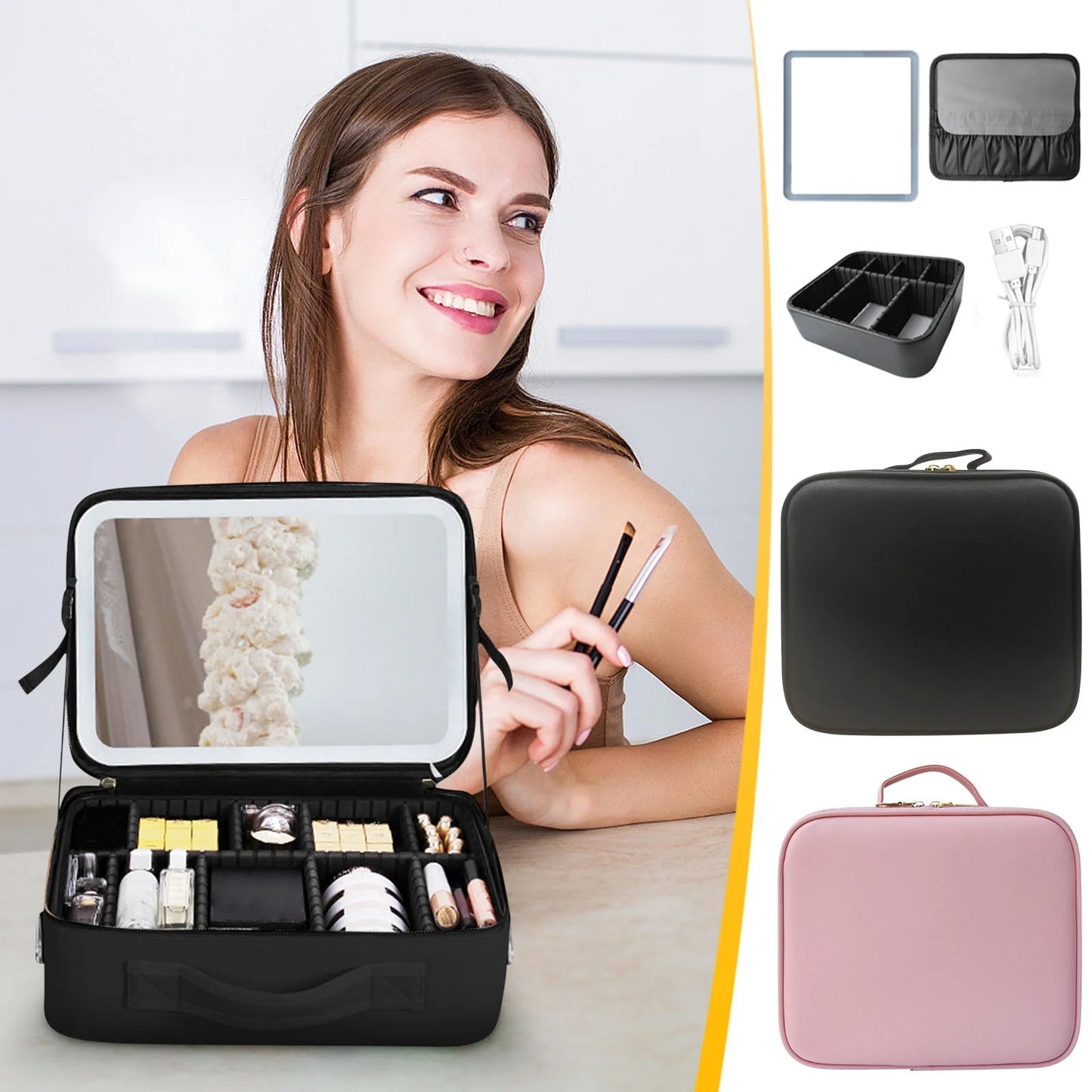 ✨ Organizador de Maquillaje Profesional Portátil ✨