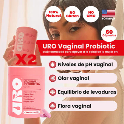 🌸 URO Vaginal Probiotic – 60 Cápsulas Veganas | Equilibrio y Frescura Íntima