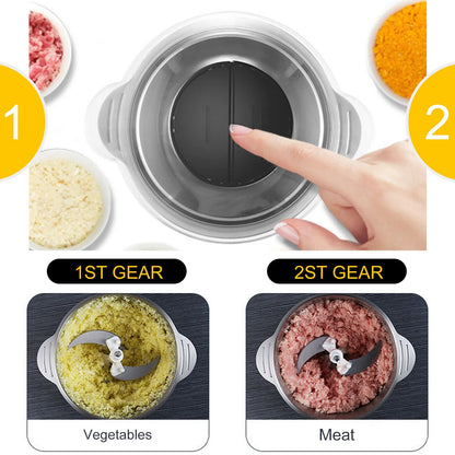 Trituradora Eléctrica 500W de 2 Litros – Potencia y Rapidez en tu Cocina