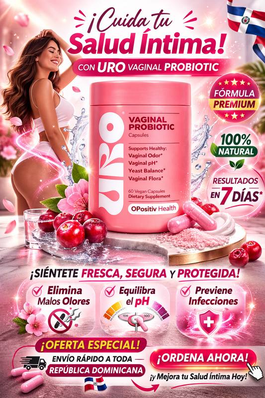 🌸 URO Vaginal Probiotic – 60 Cápsulas Veganas | Equilibrio y Frescura Íntima