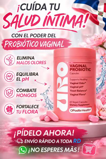 🌸 URO Vaginal Probiotic – 60 Cápsulas Veganas | Equilibrio y Frescura Íntima