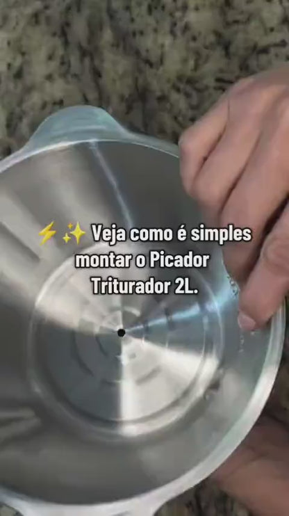 Trituradora Eléctrica 500W de 2 Litros – Potencia y Rapidez en tu Cocina