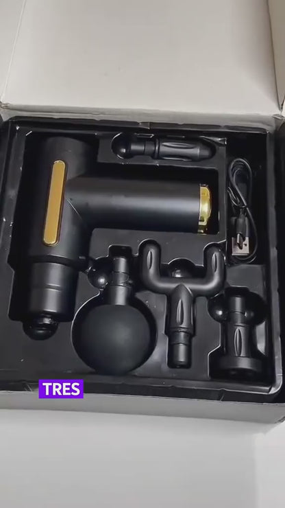 🔥 Pistola Masajeadora Profesional – Alivio Instantáneo en Casa 💪